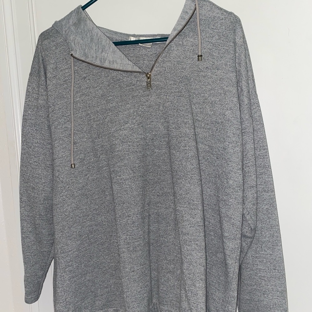 The Limited Womens Grey Zip Up Hoodie Jacket